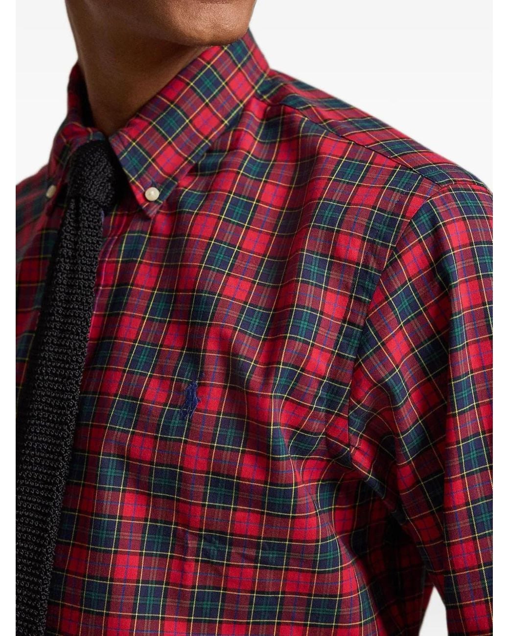 Polo Ralph Lauren Red Tartan-Check Button-Down Shirt for men