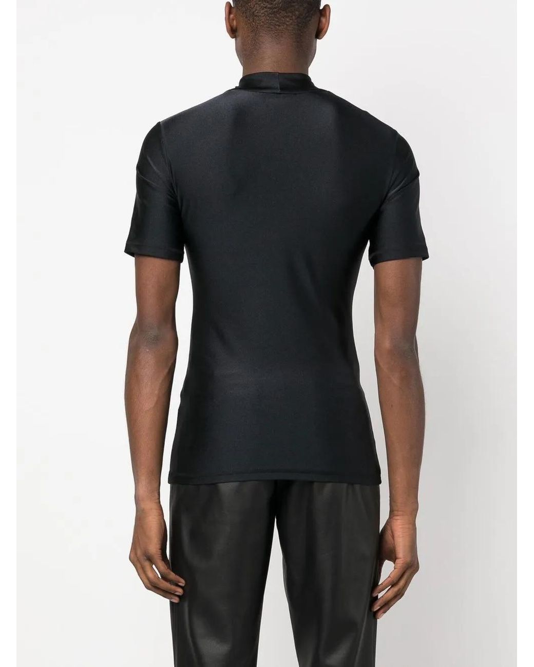 Coperni Black Short Sleeve T-Shirt With Logo