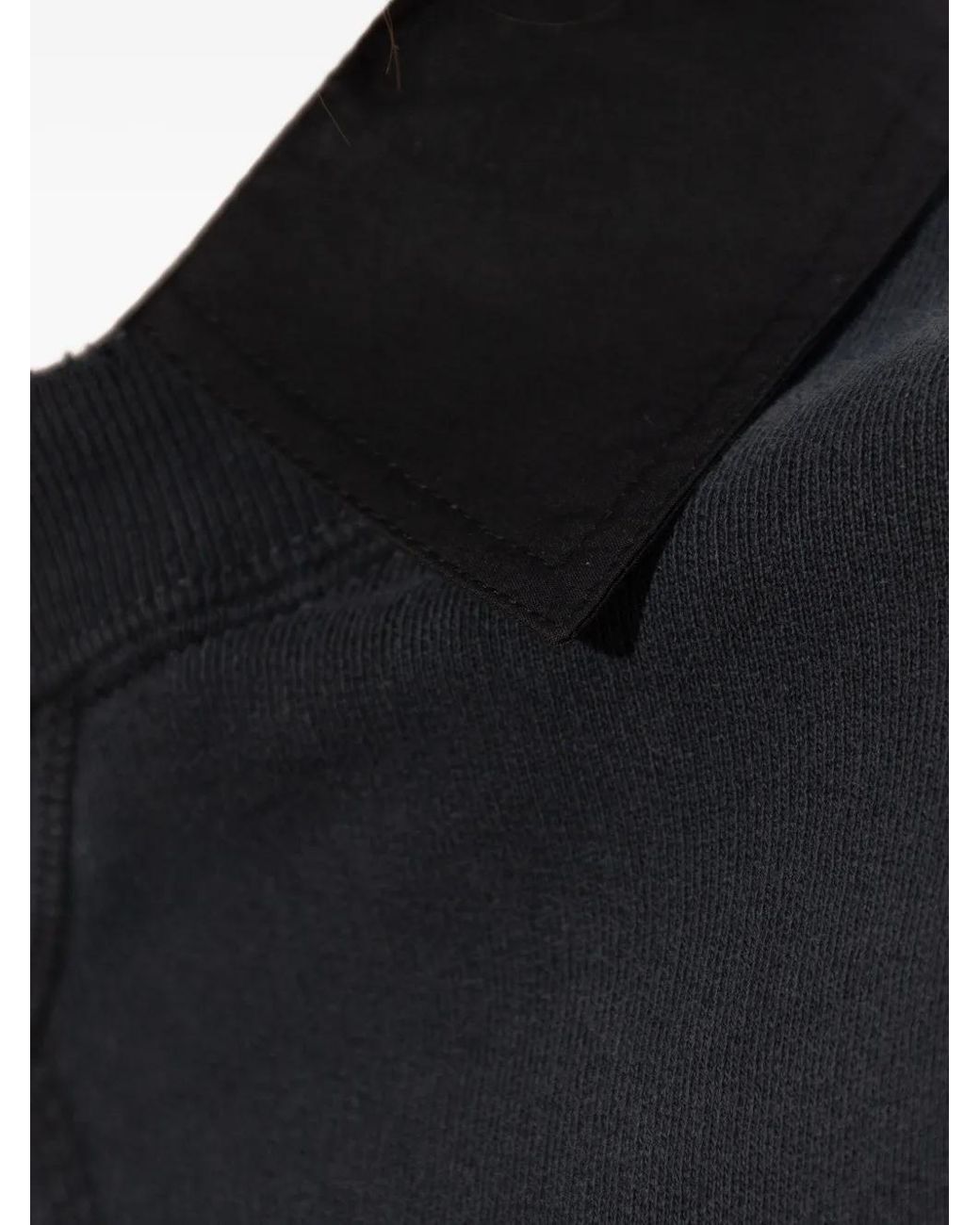 Balenciaga Blue Logo-Embroidered Polo-Collar Sweatshirt