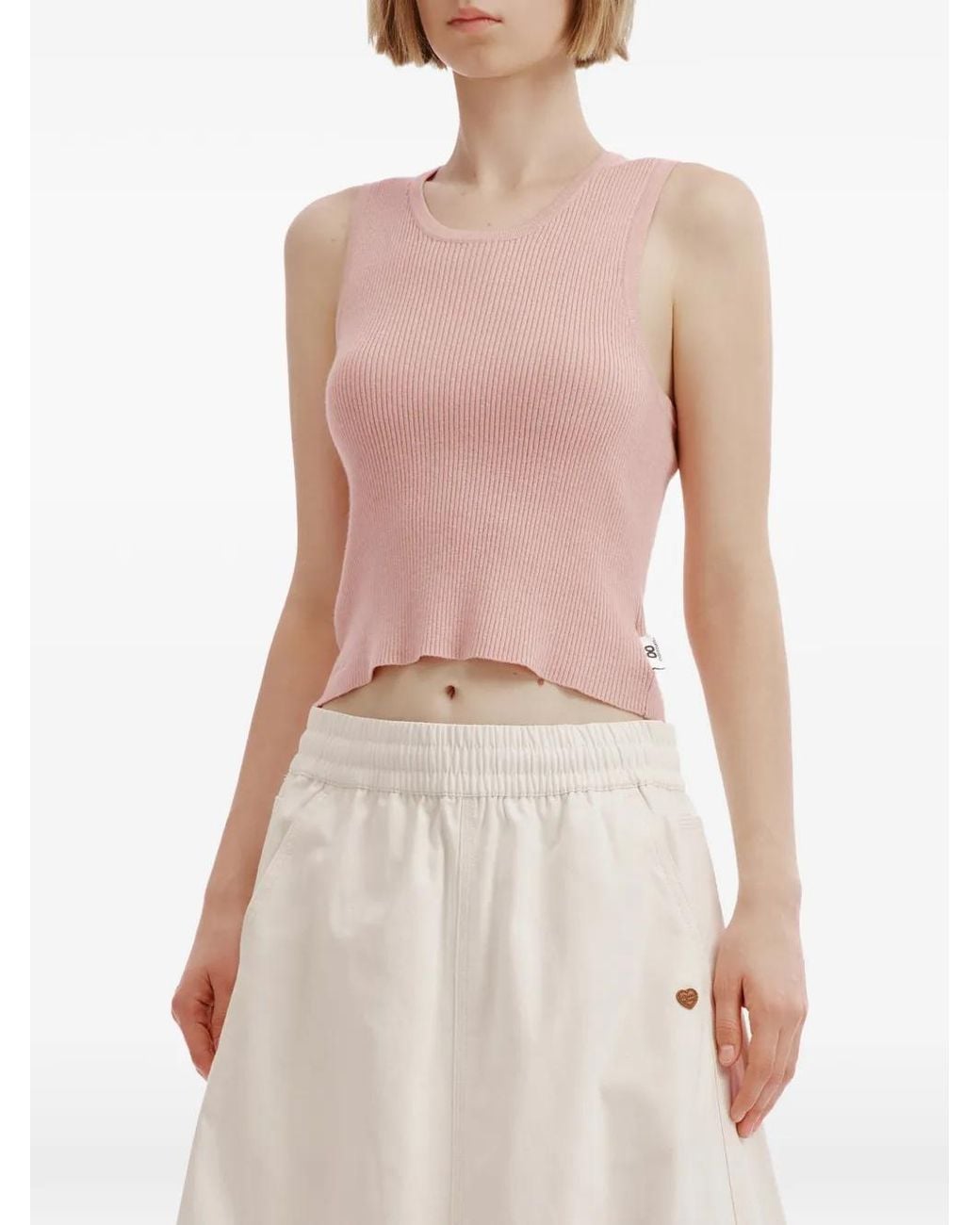 Chocoolate Pink Cable-Knit Cardigan And Tank Top Set