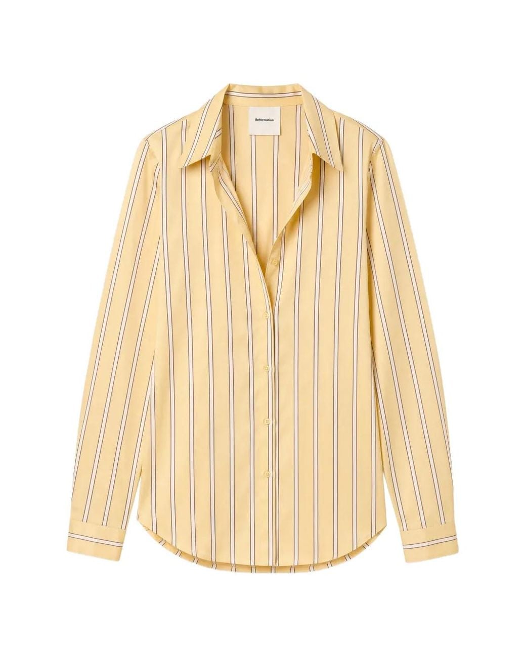 Reformation Natural Chemise Alfie Rayée
