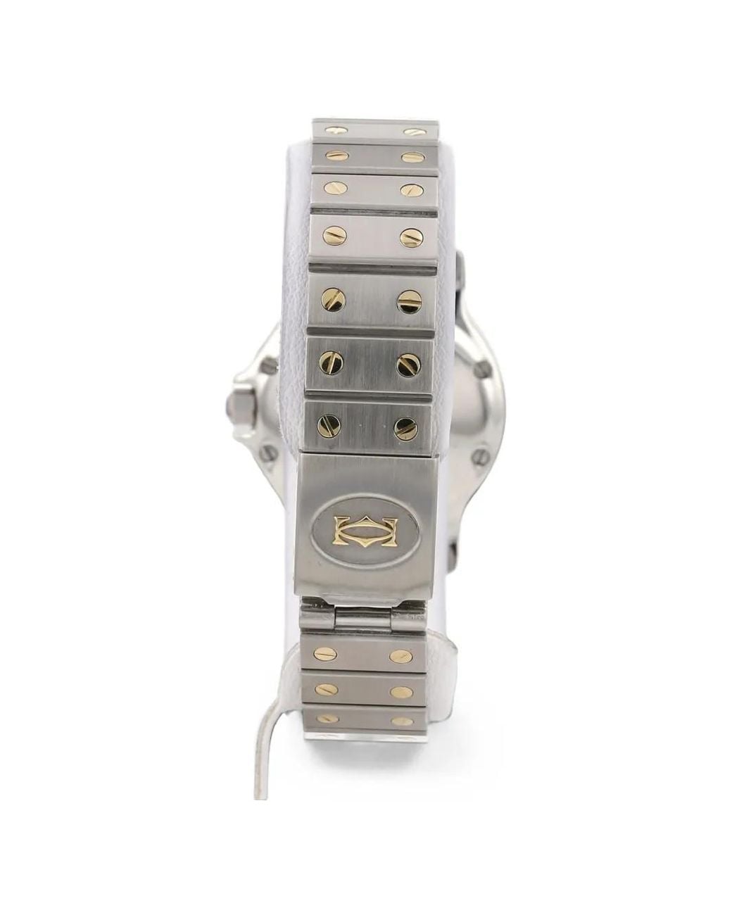 Cartier White Montre Santos Octagonal 29 Mm (1990)