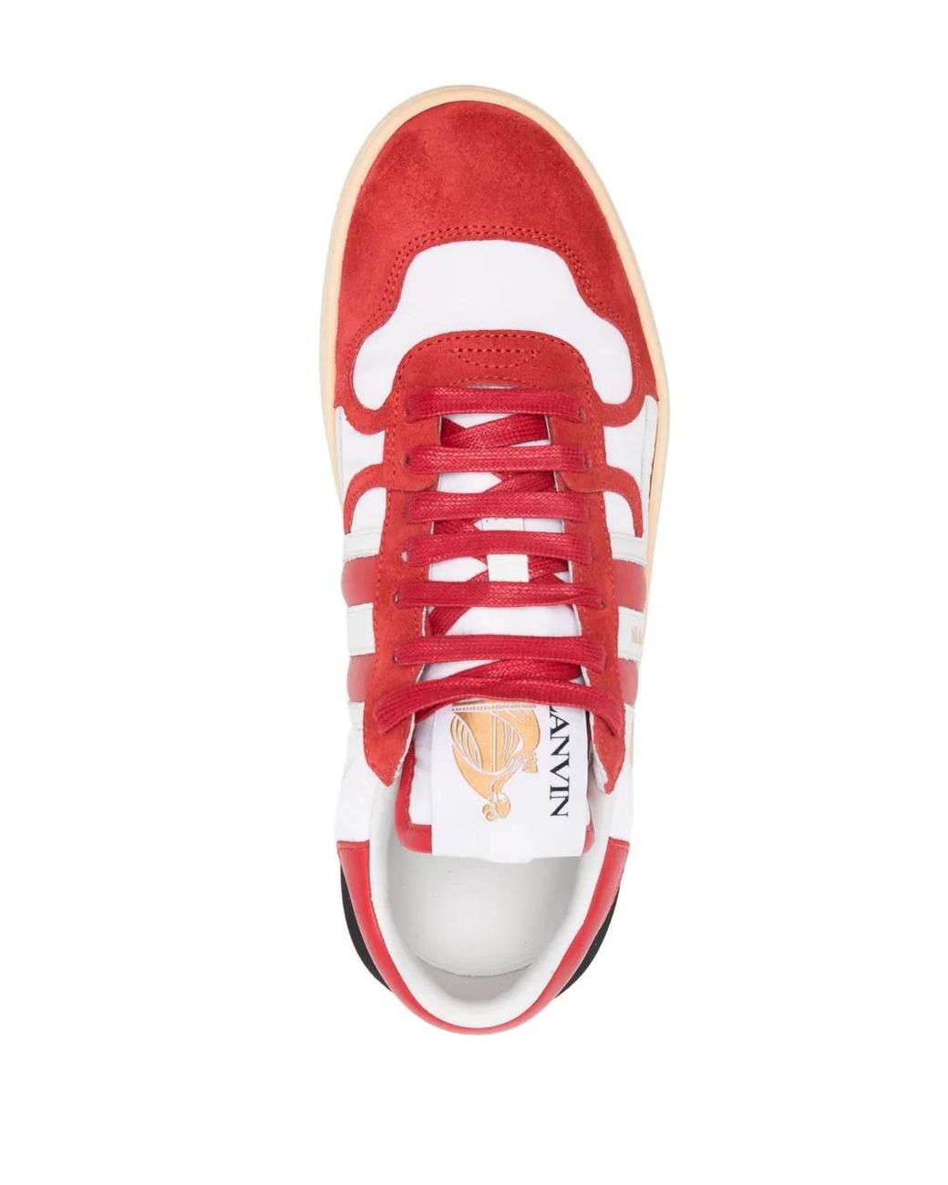 Lanvin Red Color-Blocked Crimson And Sneakers