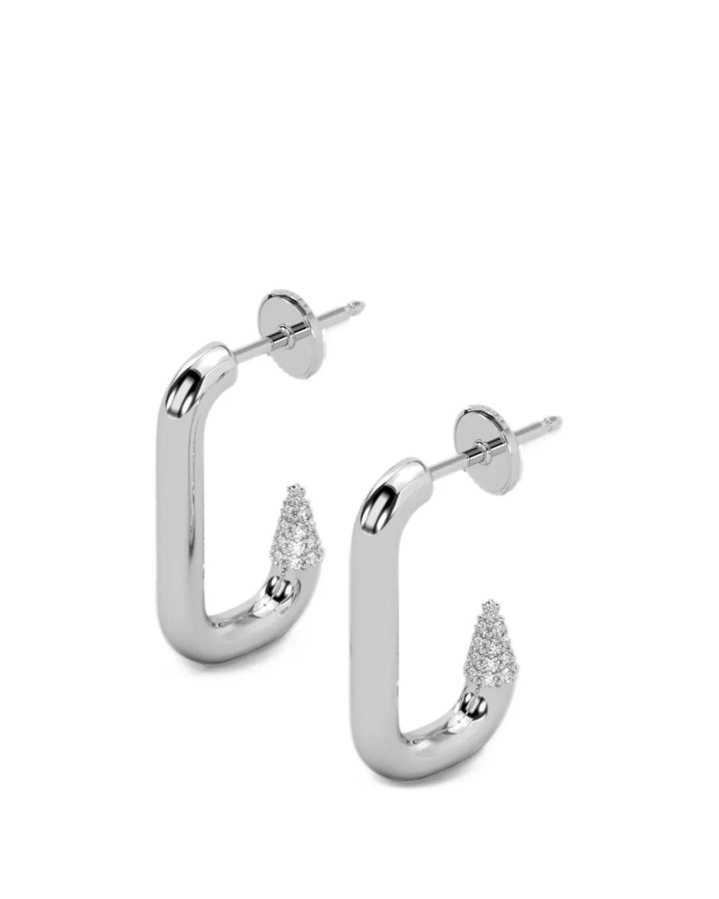 SOLO for Diamonds Lab-Grown Diamond Hoop Earrings in Brown | Lyst