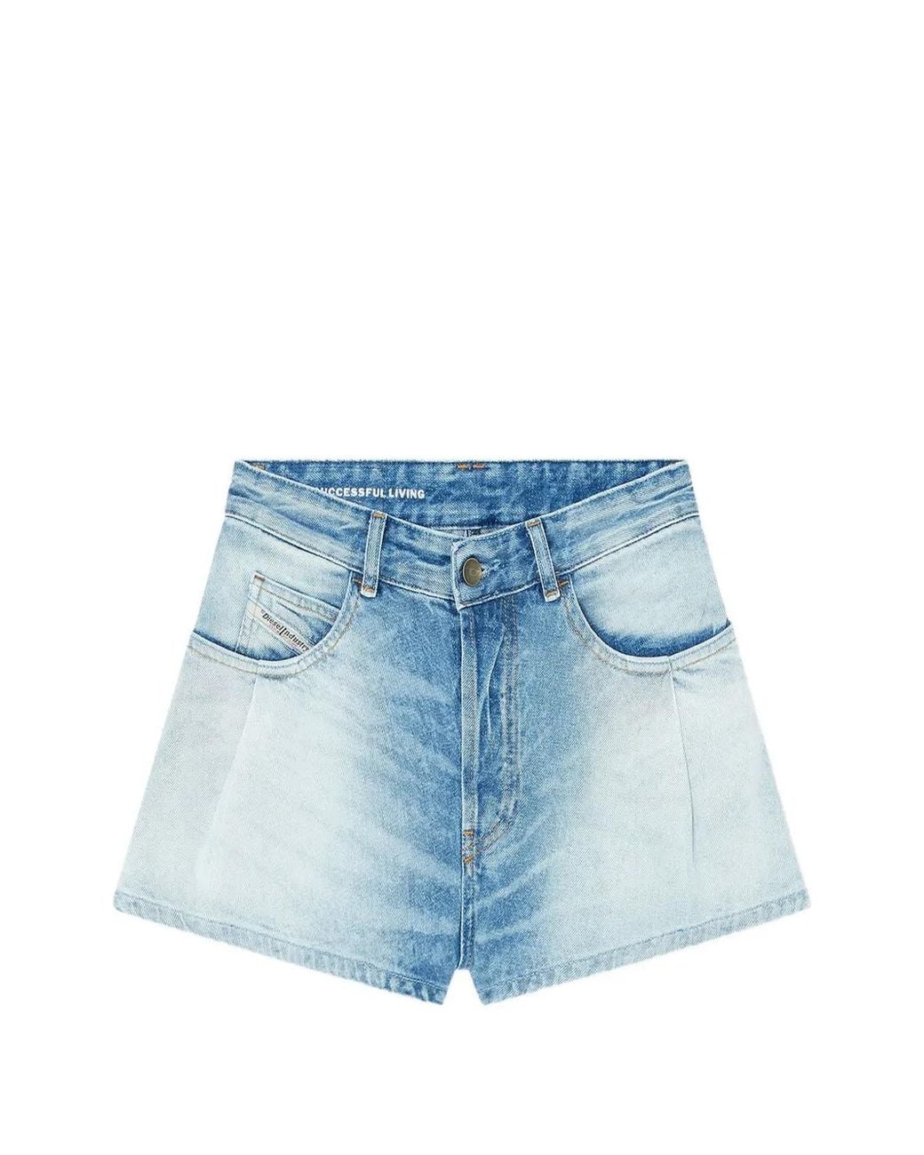 DIESEL Blue Wide Denim Shorts