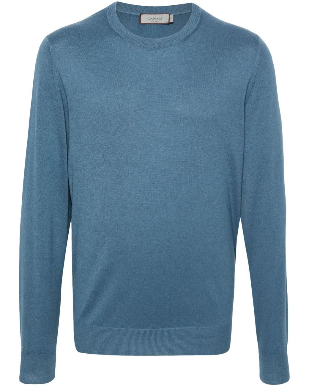 Canali Blue Crew-Neck Sweater for men