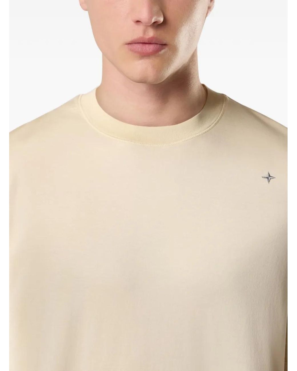Stone Island White 2100010 Mercerised Cotton Jersey_S.I. Stellina T-Shirt for men