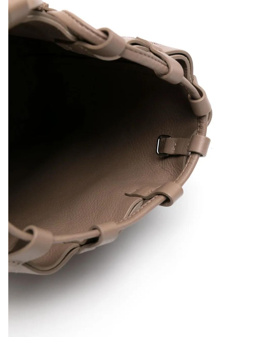 Brunello Cucinelli Brown Monilli-Chain Mesh Bucket Bag