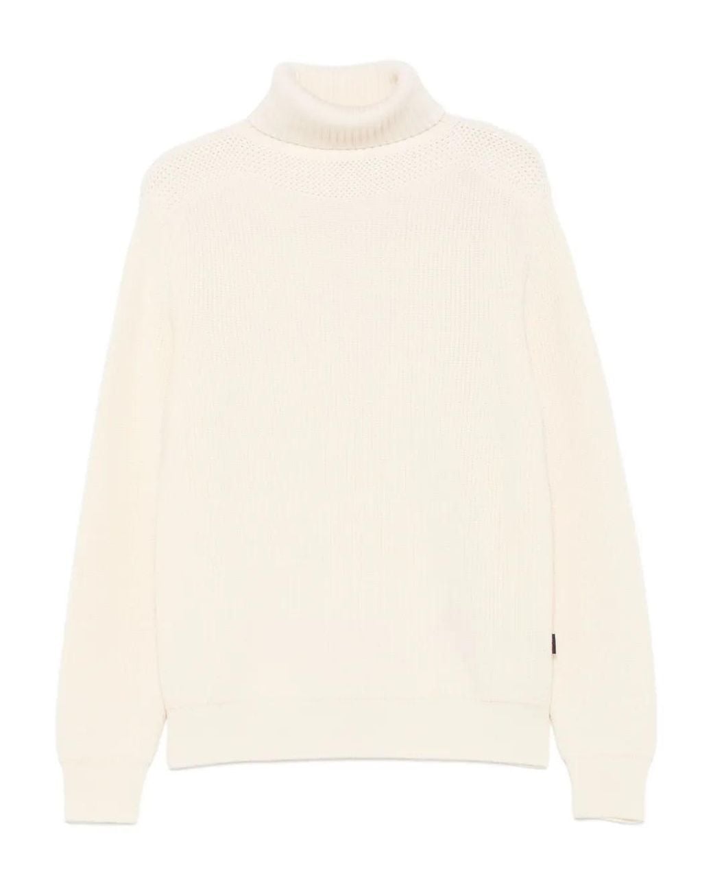 Sebago White Quick Knot Roll-Neck Wool Sweater