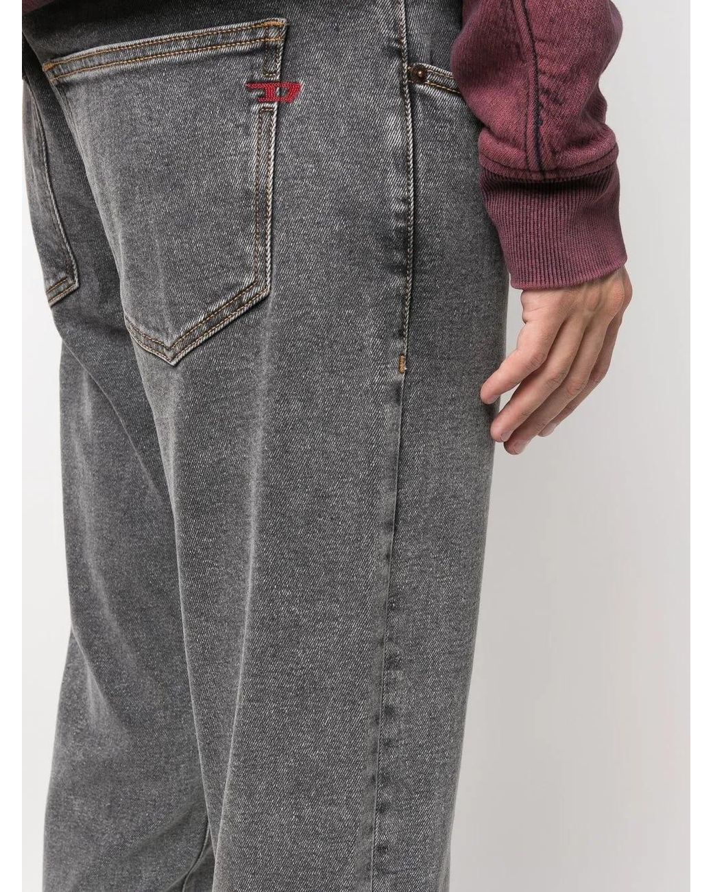 DIESEL Gray 2019 D-Strukt 09D78 Slim-Cut Jeans for men