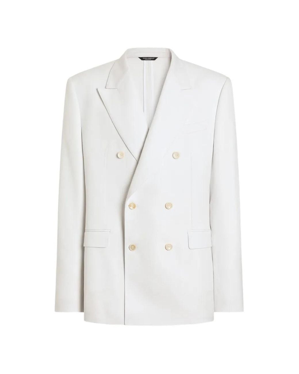 Dolce & Gabbana White Sicilia Light Double-Breasted Jacket for men