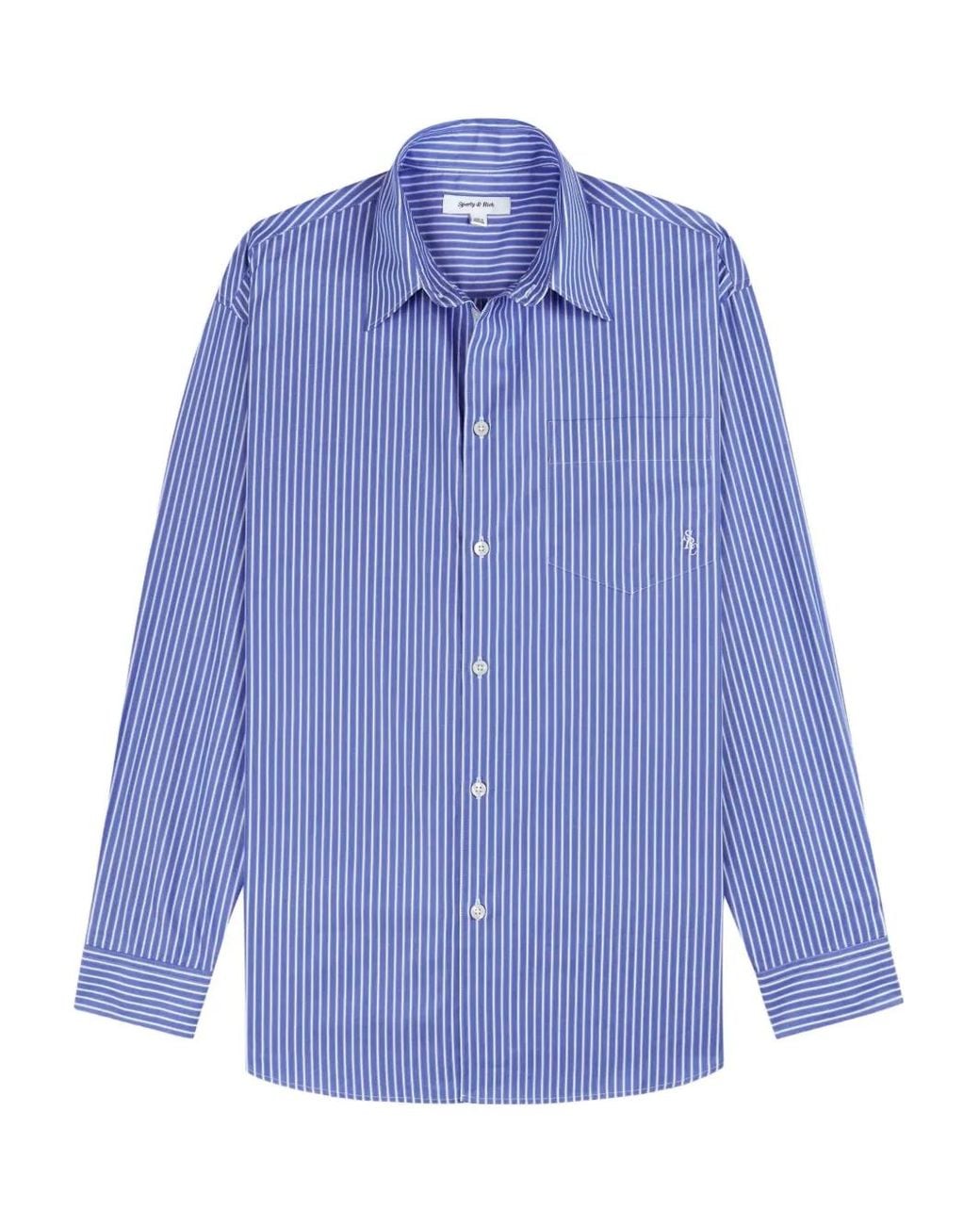 Sporty & Rich Blue Src Oversized Shirt