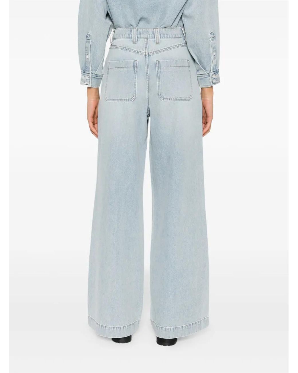 Vaqueros Con Apliques De Strass Sandro de color Blue