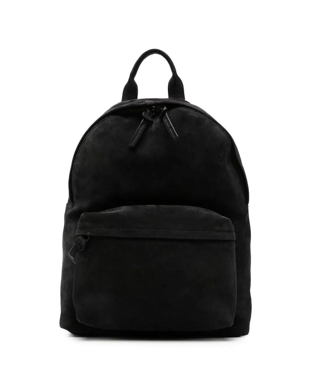 Officine Creative Black Suede Backpack for men