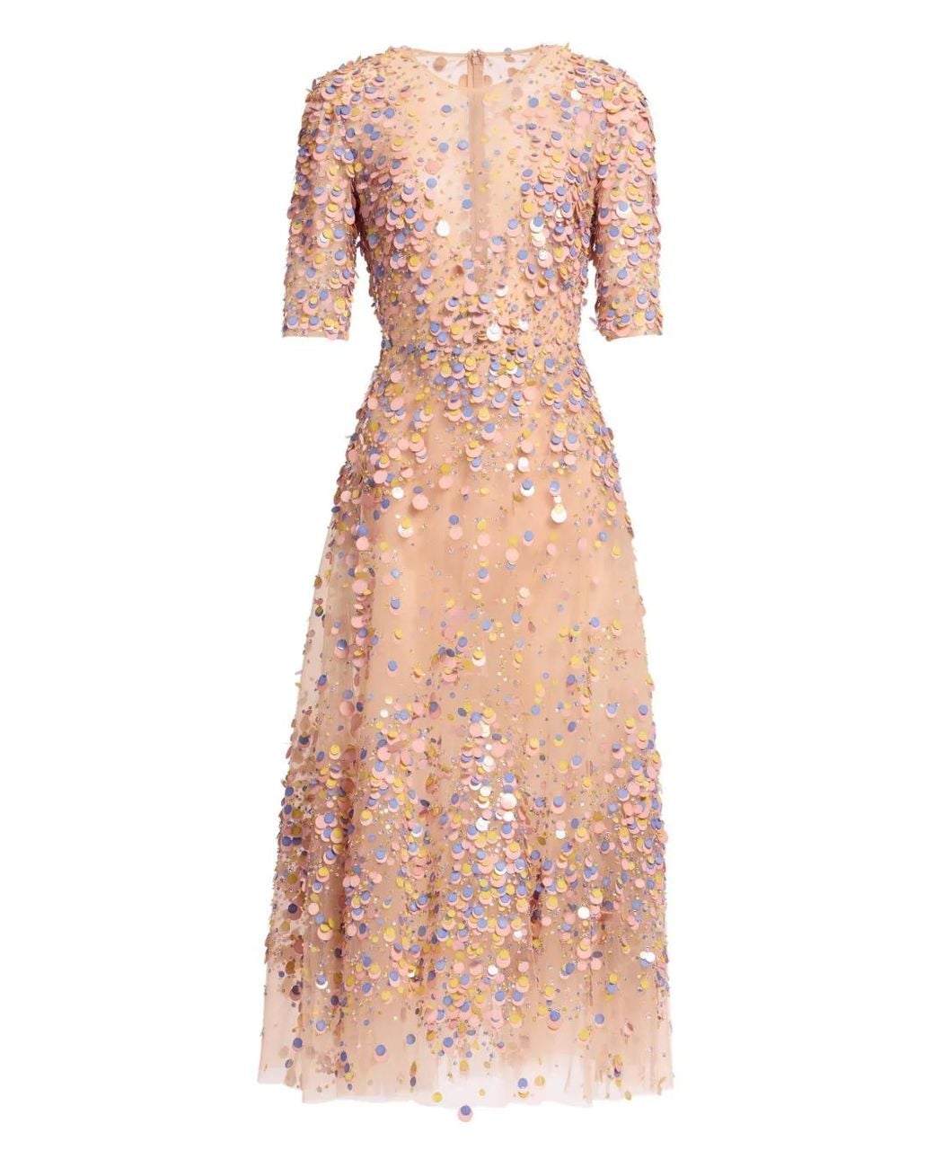 Elie Saab Pink Sequin-Embellished Mini Dress