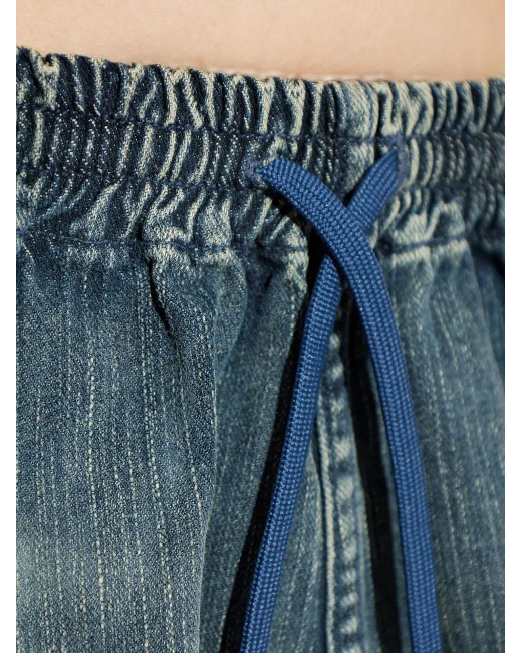 Balenciaga Blue Drawstring Elasticated Skirt