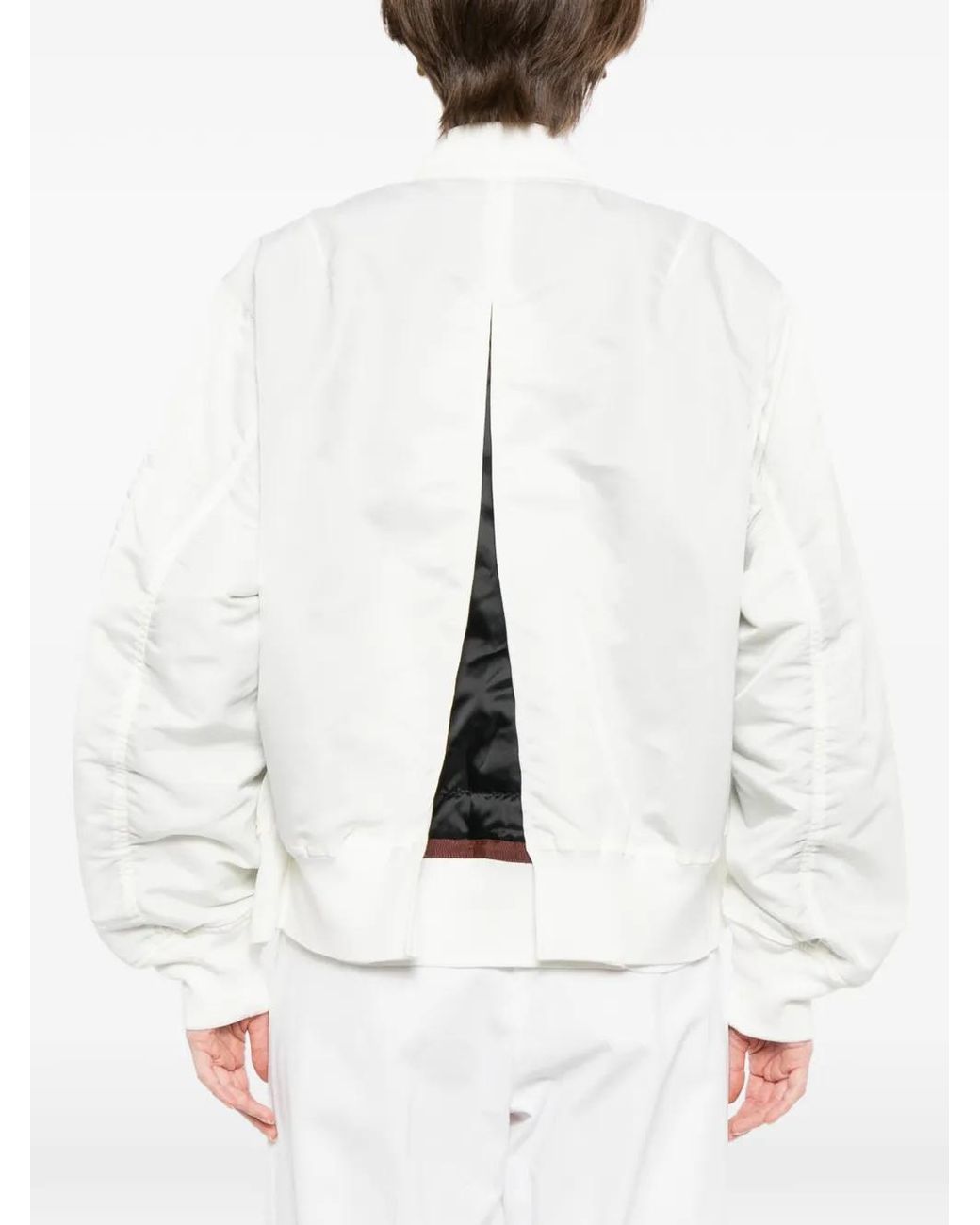 Undercover White Zip-Up Bomber Jacket
