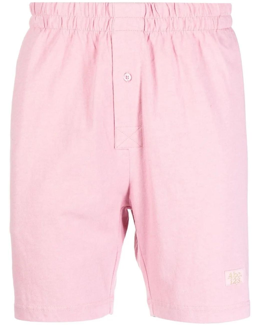 Advisory Board Crystals Pink Logo Print Lounge Shorts for men