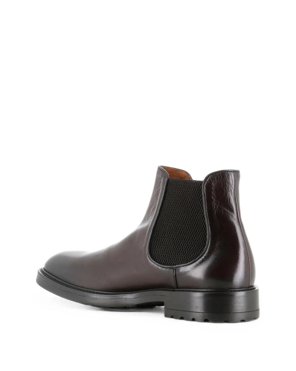 Alexander Hotto Brown Elasticated-Panel Leather Boots for men