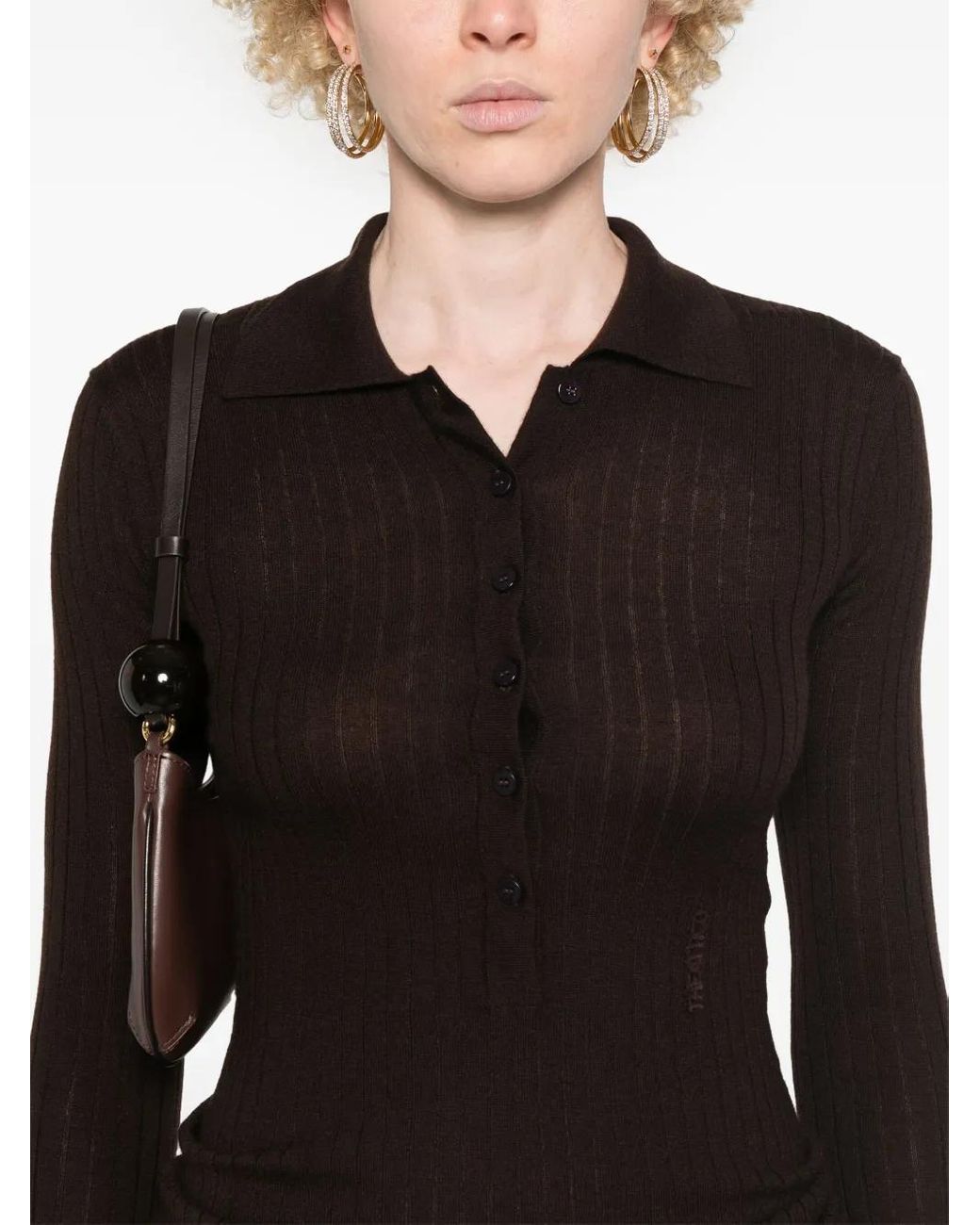 The Attico Black Logo-Appliqué Sweater