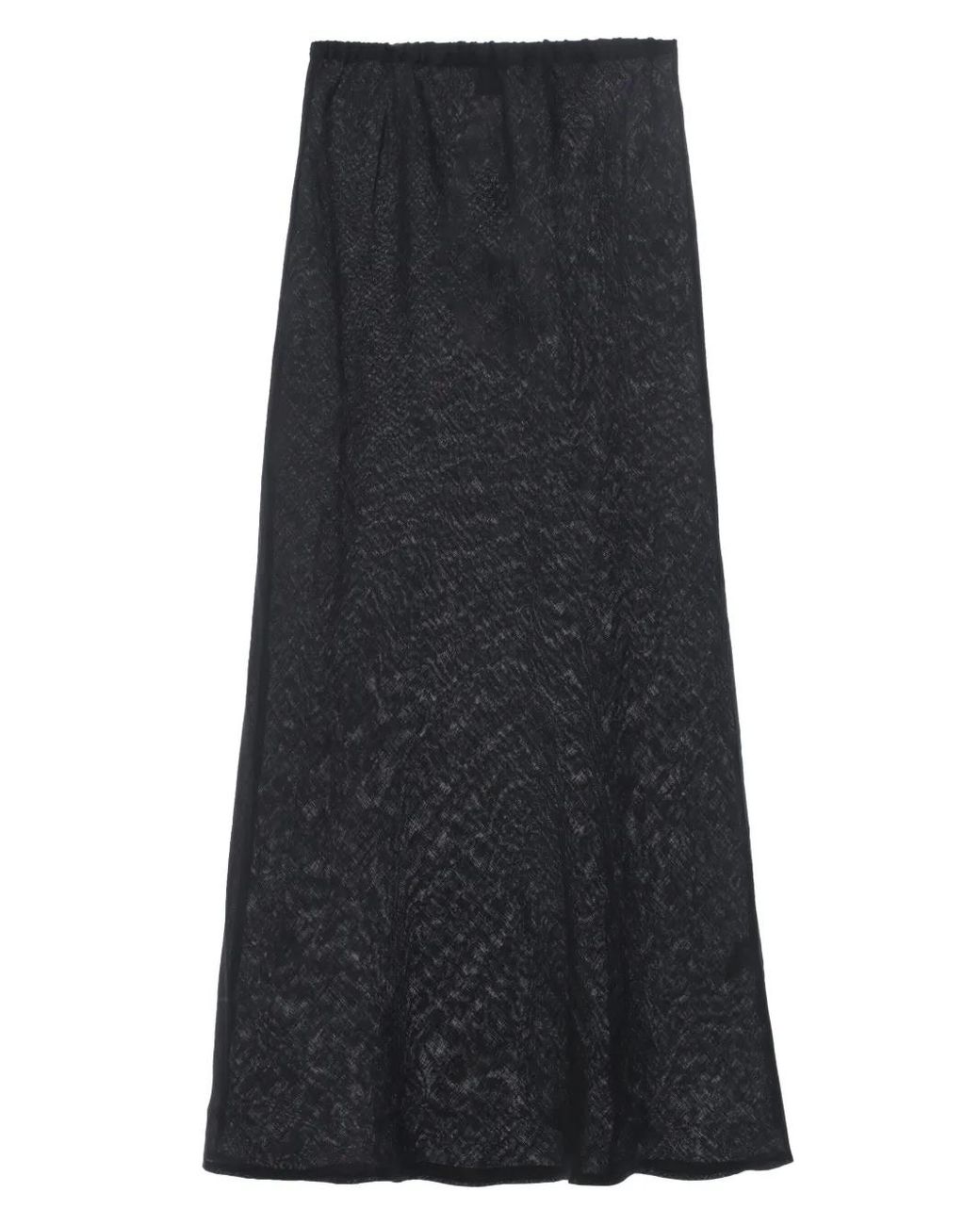Gonna Lunga Semi Trasparente di Baserange in Black