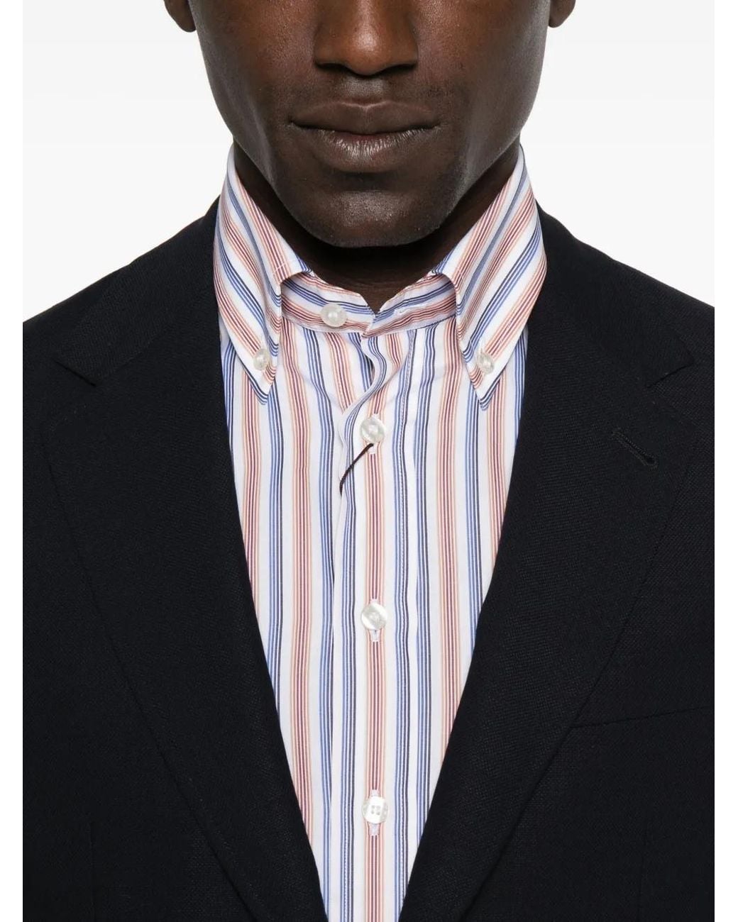 Canali Blue Two-Button Wool Blazer for men