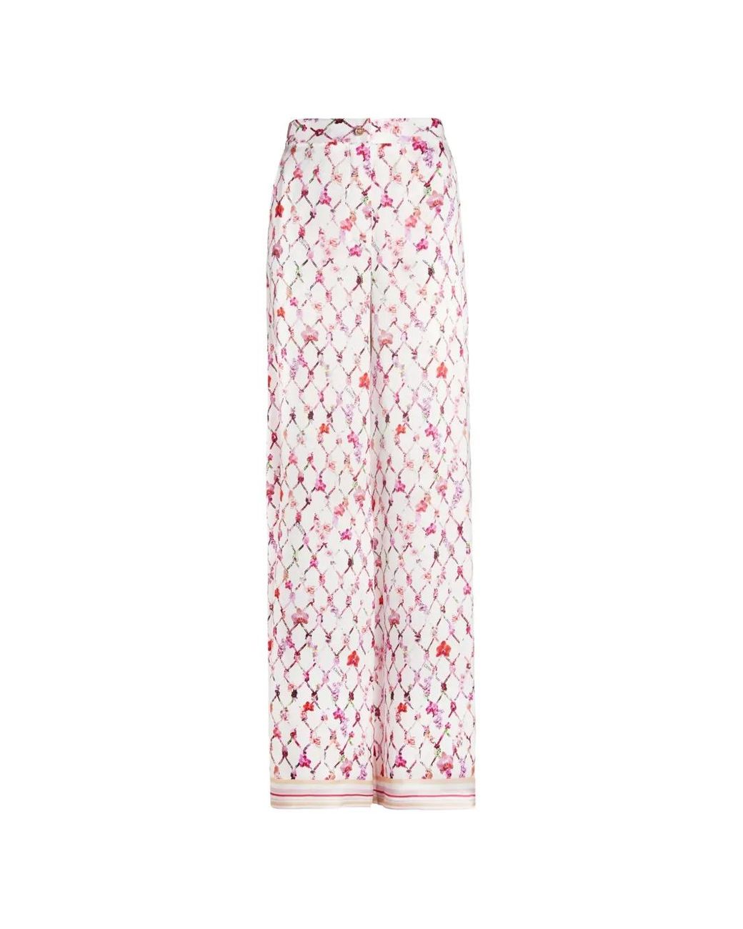 Genny Pink Floral Print Trousers