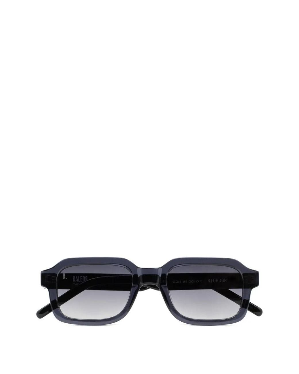 Kaleos Eyehunters Black Riordon Rectangle-Frame Sunglasses