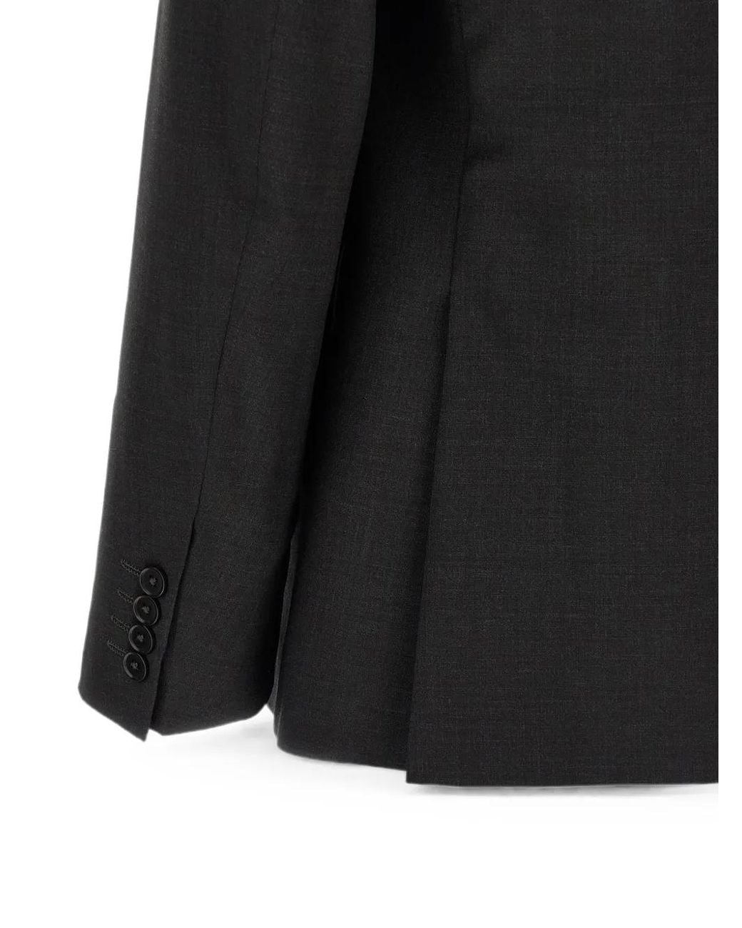 Pal Zileri Black Single-Breasted Wool Suit for men