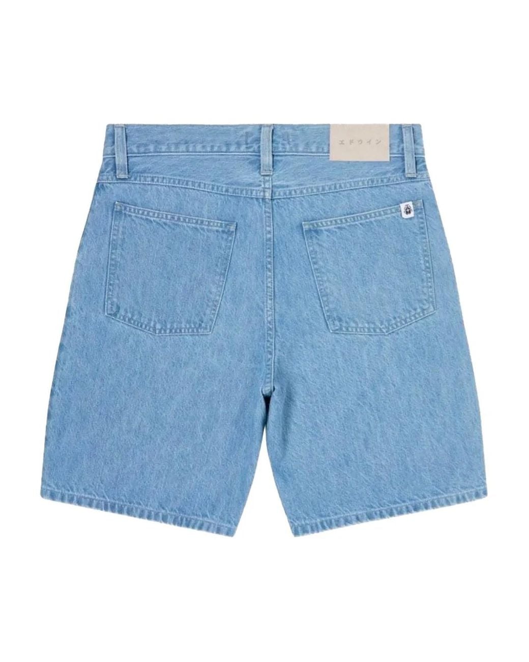 Edwin Blue Washed Shorts for men