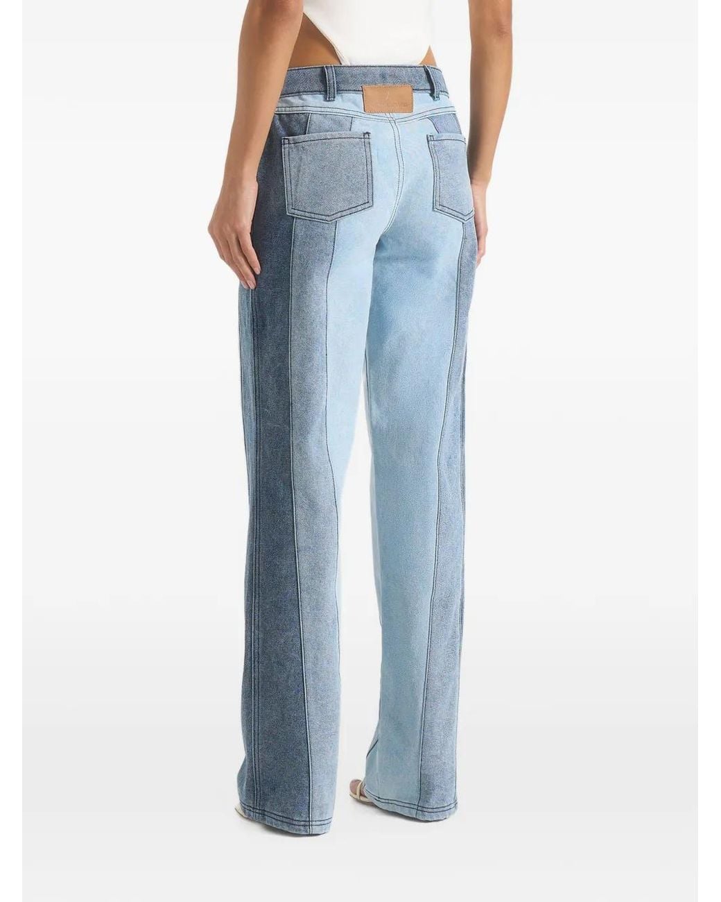 Manière De Voir Blue Jacinda Colour Block Denim Jeans