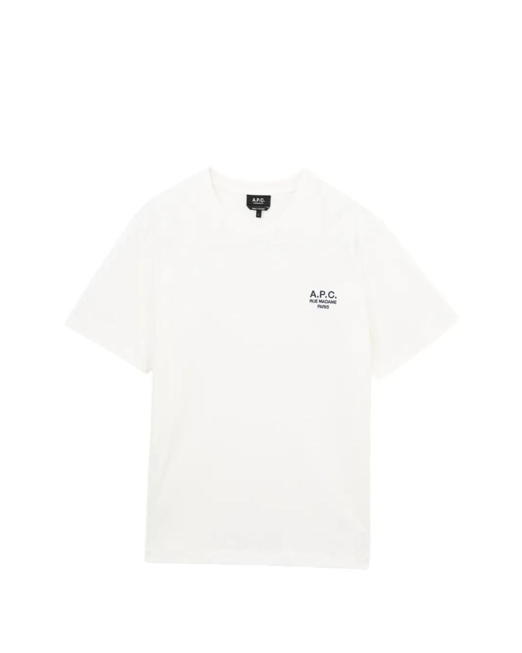 A.P.C. White Logo-Print Crew-Neck T-Shirt for men