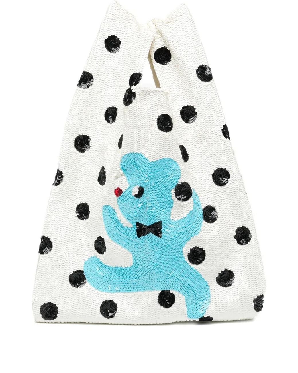 Ashish White Sequin-Embellished Tote Bag