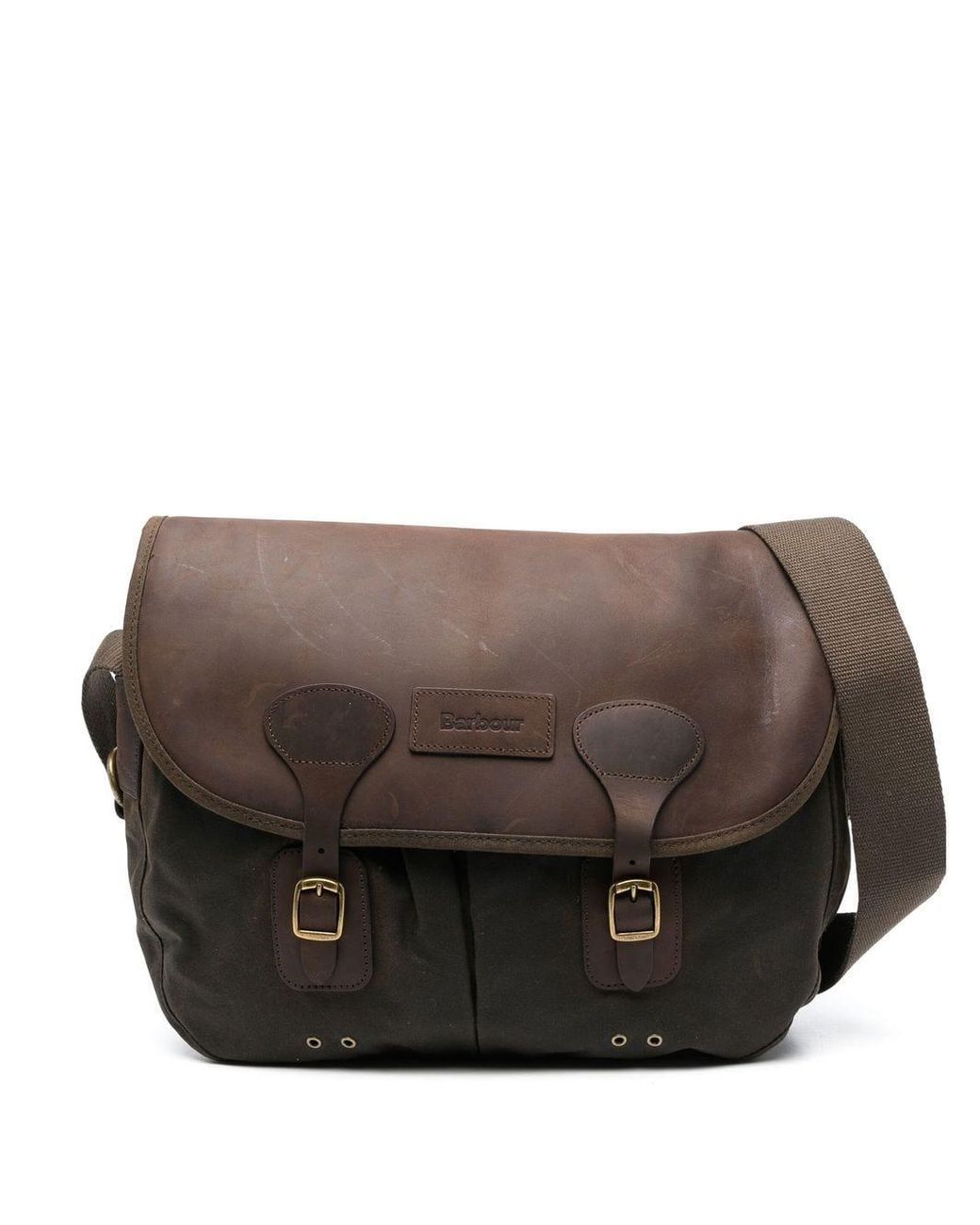 Barbour Leather Messenger Bag in Brown for Men | Lyst