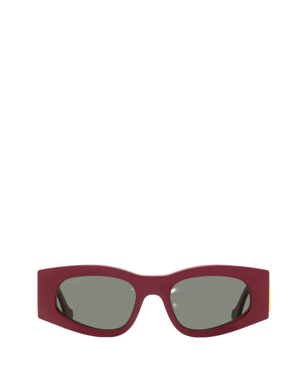 Gucci Gray Geometric-Frame Sunglasses