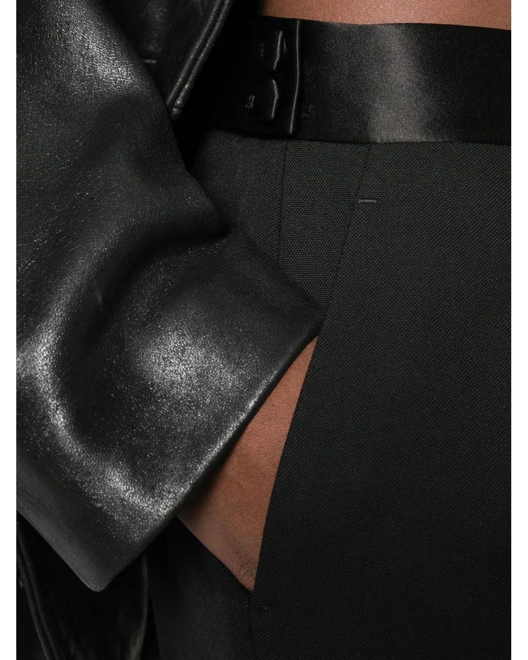 Tom Ford Black Pantalon Fuselé À Texture Grain De Poudre