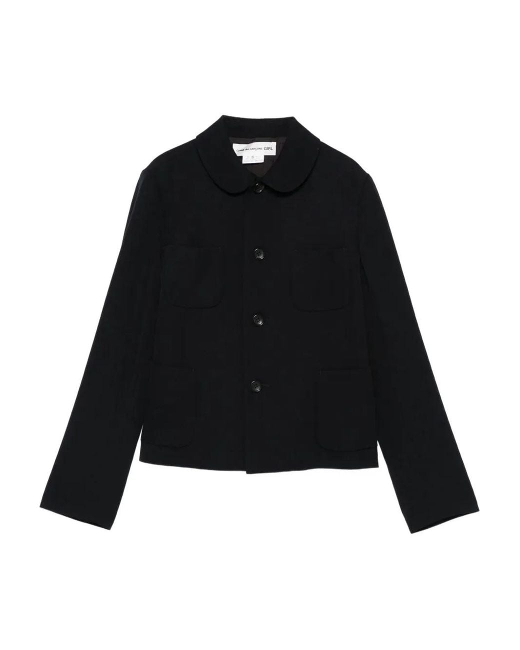 Comme des Garçons Black Peter-Pan Collar Pocket Cardigan