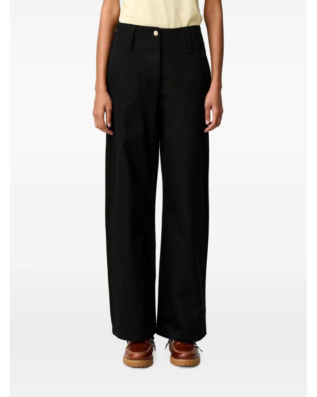 Claudie Pierlot Black Wide-Leg Denim Jeans
