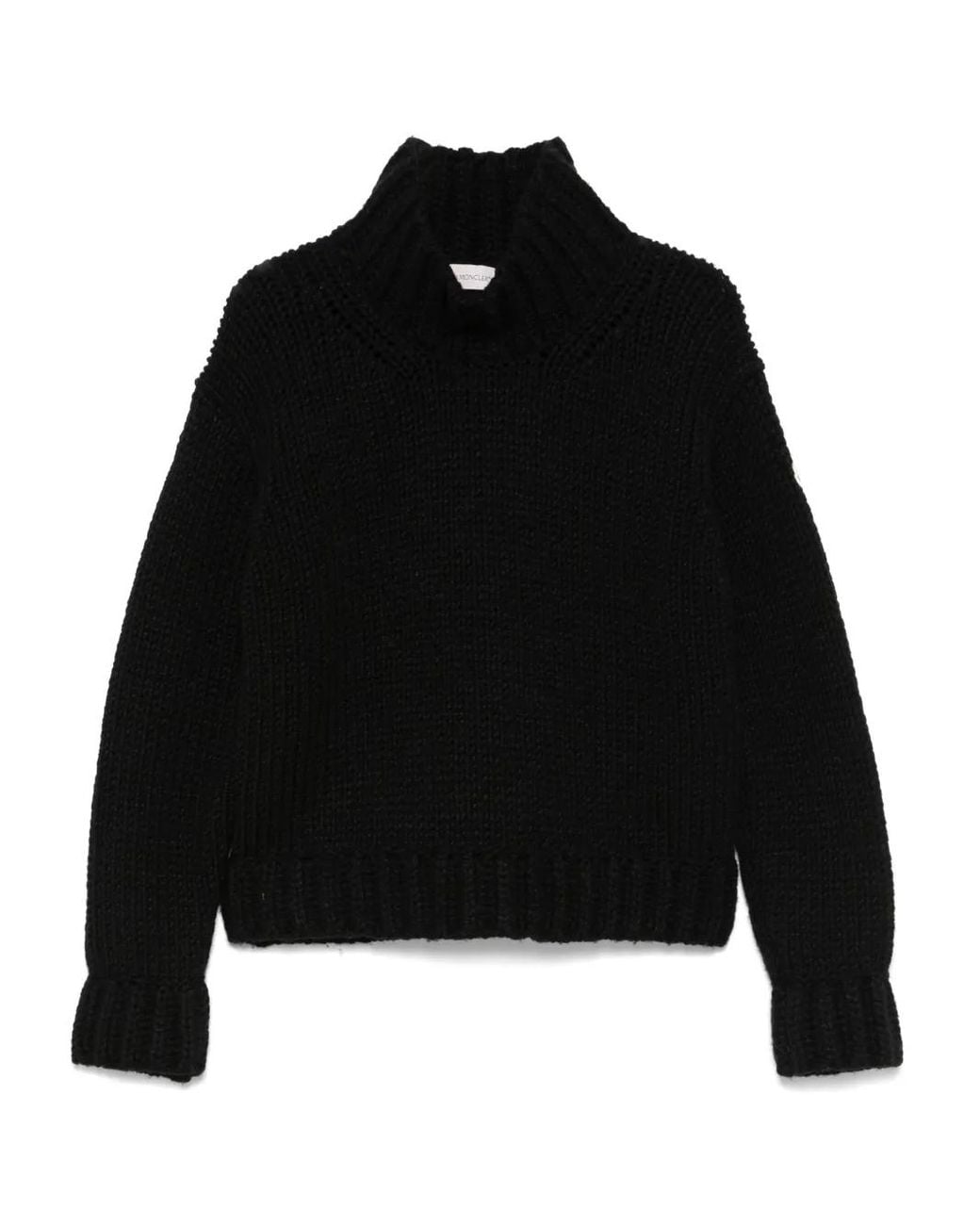 Moncler Black Chunky-Knit Sweater