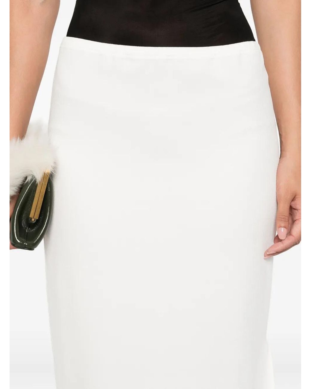 Khaite White Lilth Maxi Skirt