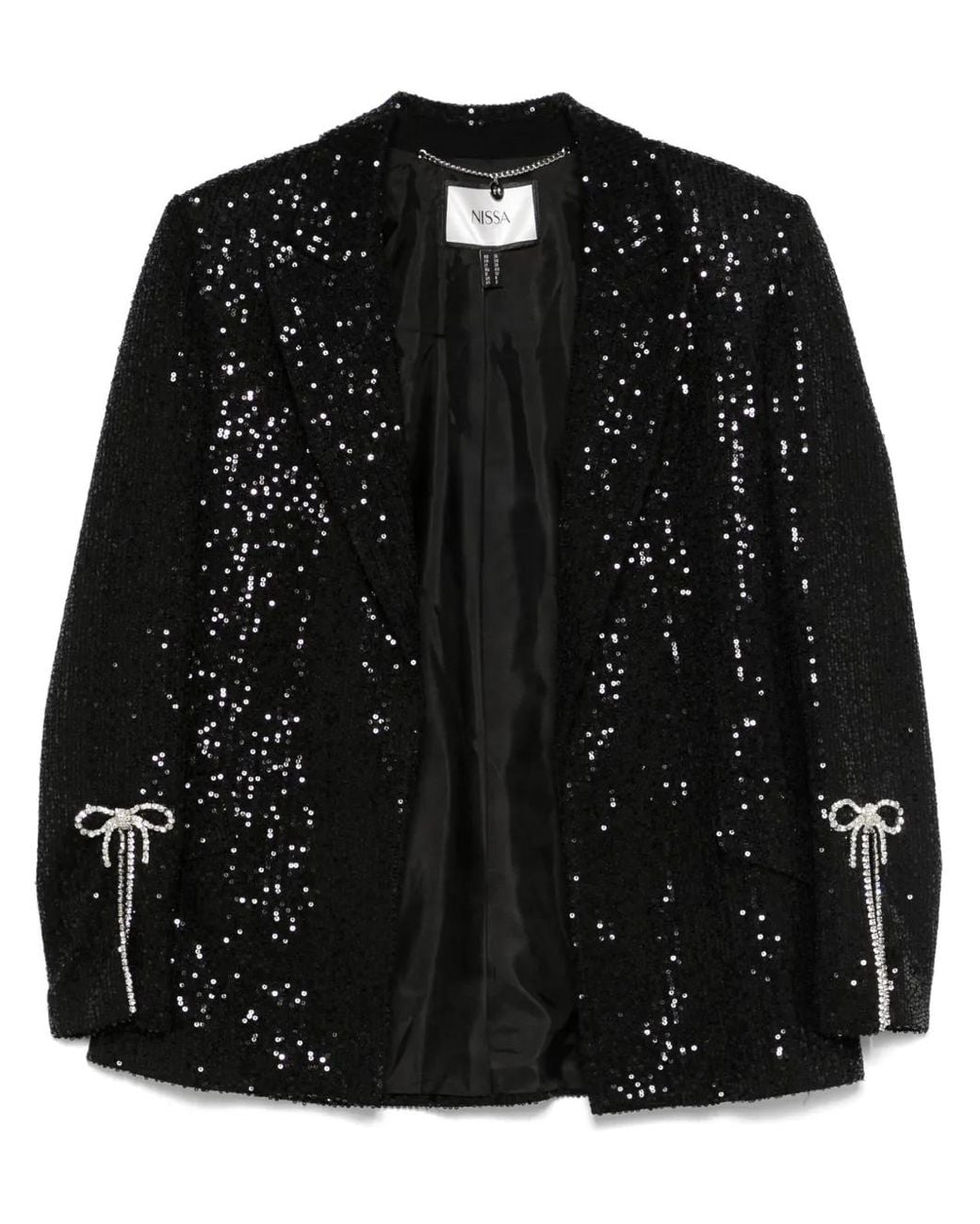 Nissa Black Sequined Blazer