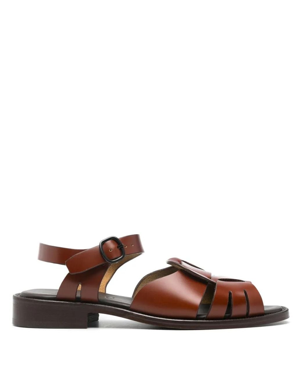 Hereu Brown Ancora Leather Sandals