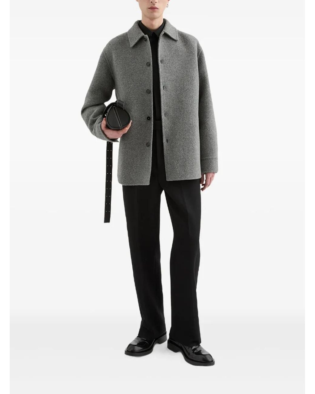 Jil Sander Gray Wool Jacket for men