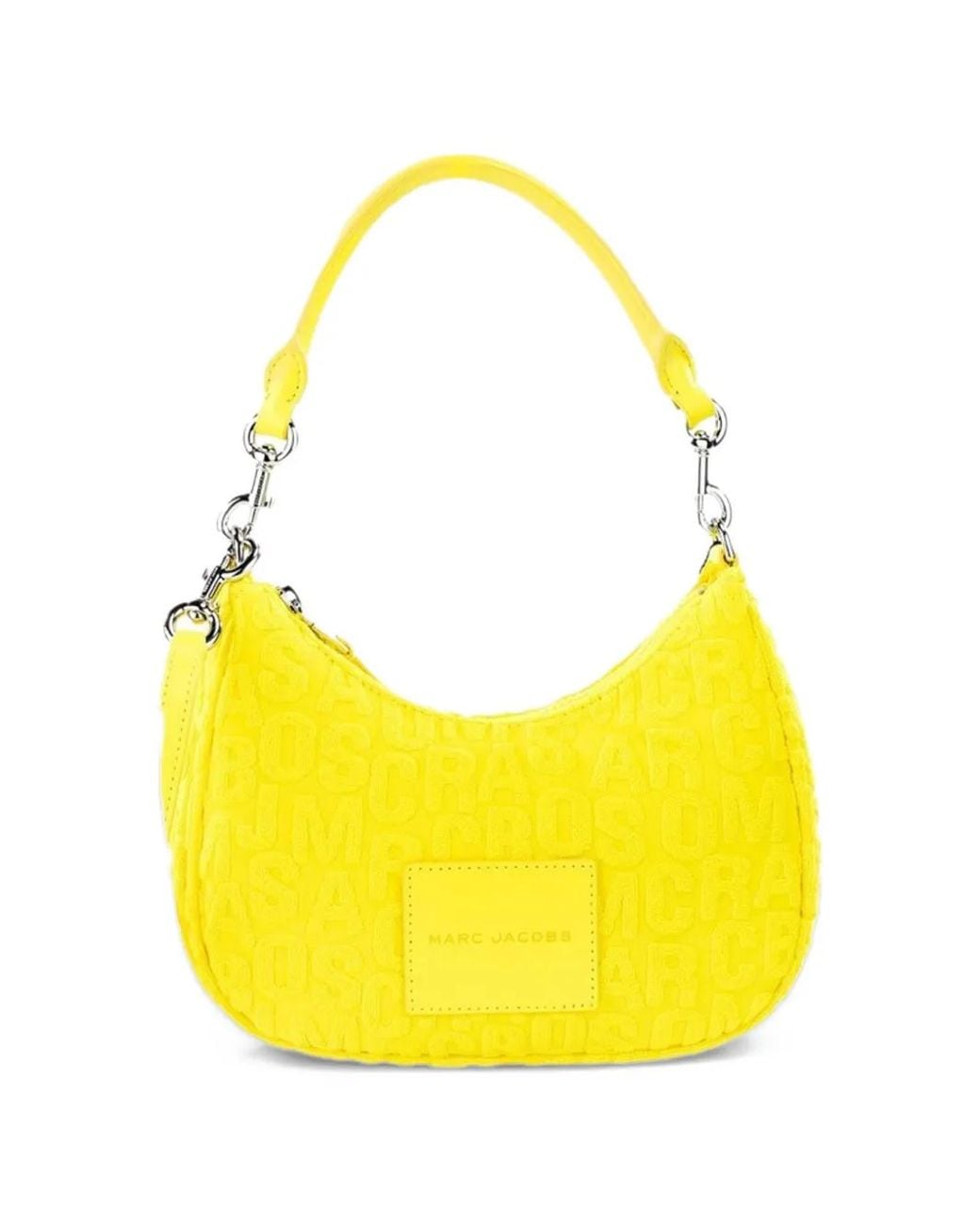 Marc Jacobs Yellow Monogram-Pattern Logo-Patch Tote Bag