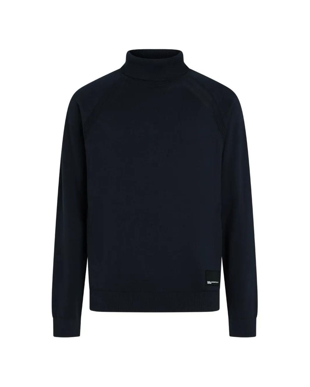 Karl Lagerfeld Blue Roll-Neck Sweater for men