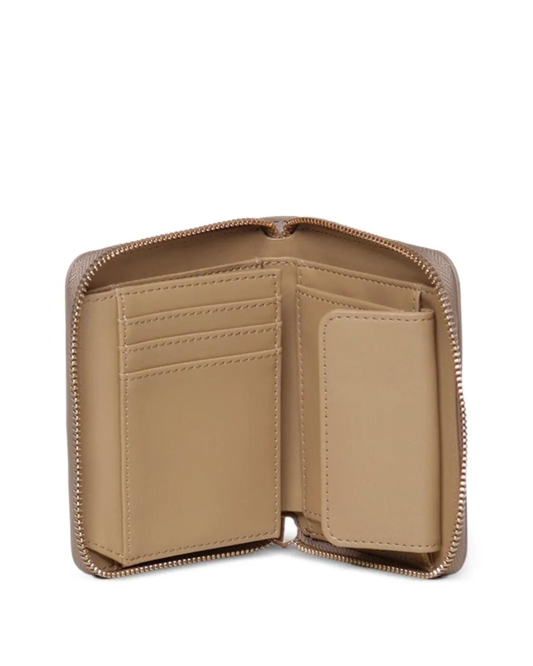 Love Moschino Gray Quilted Logo-Plaque Wallet