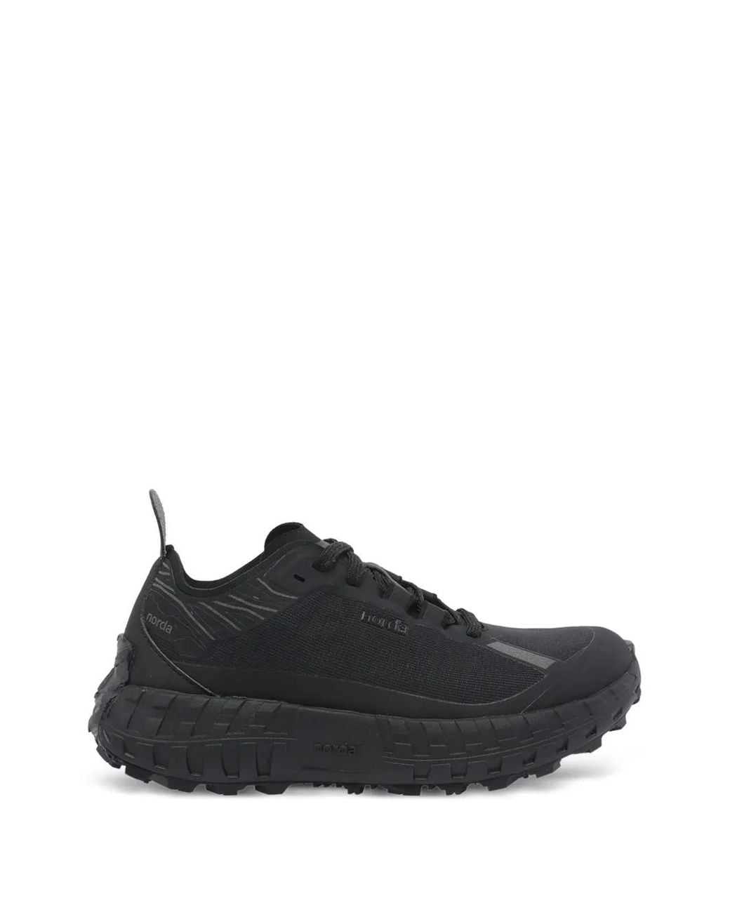 Norda Black Lace-Up Sneakers