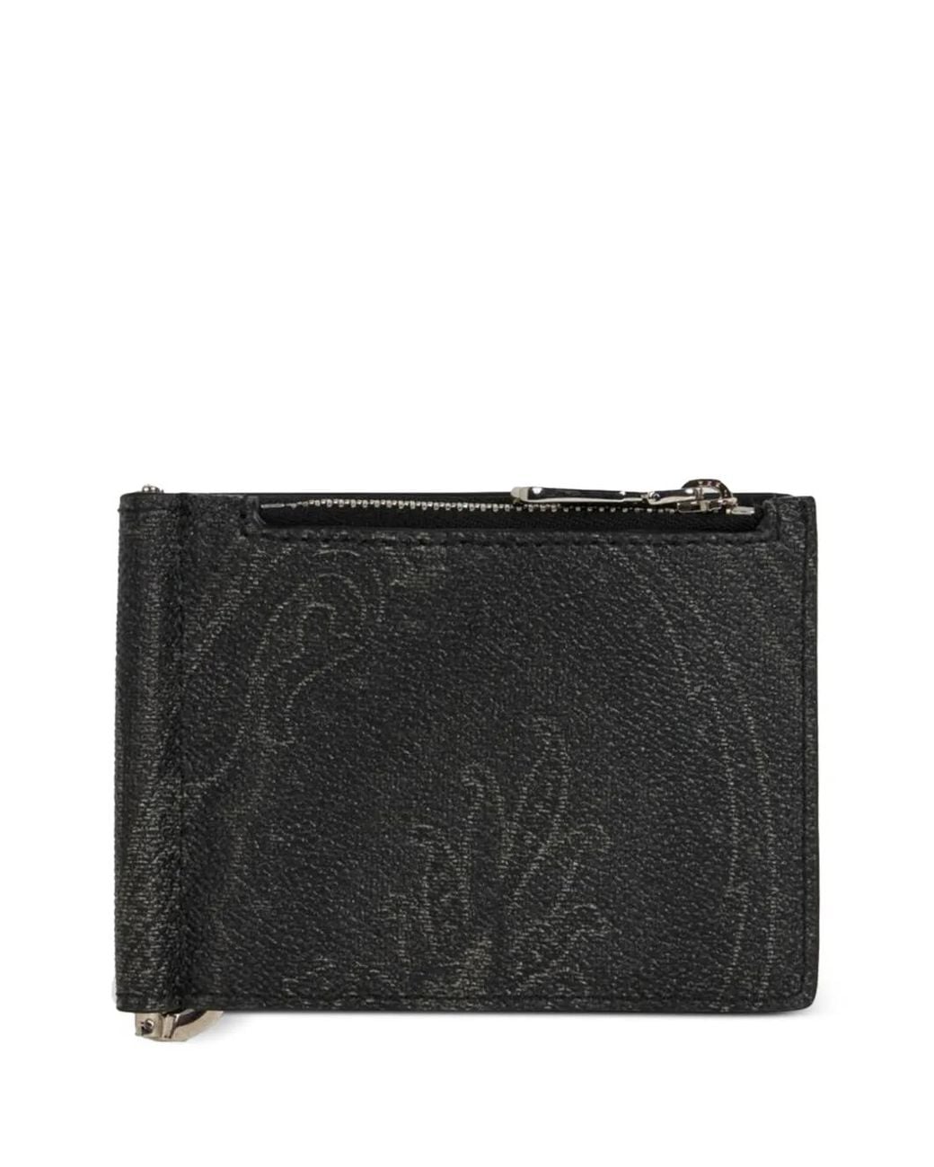 Etro Black Arnica Bifold Card Holder for men
