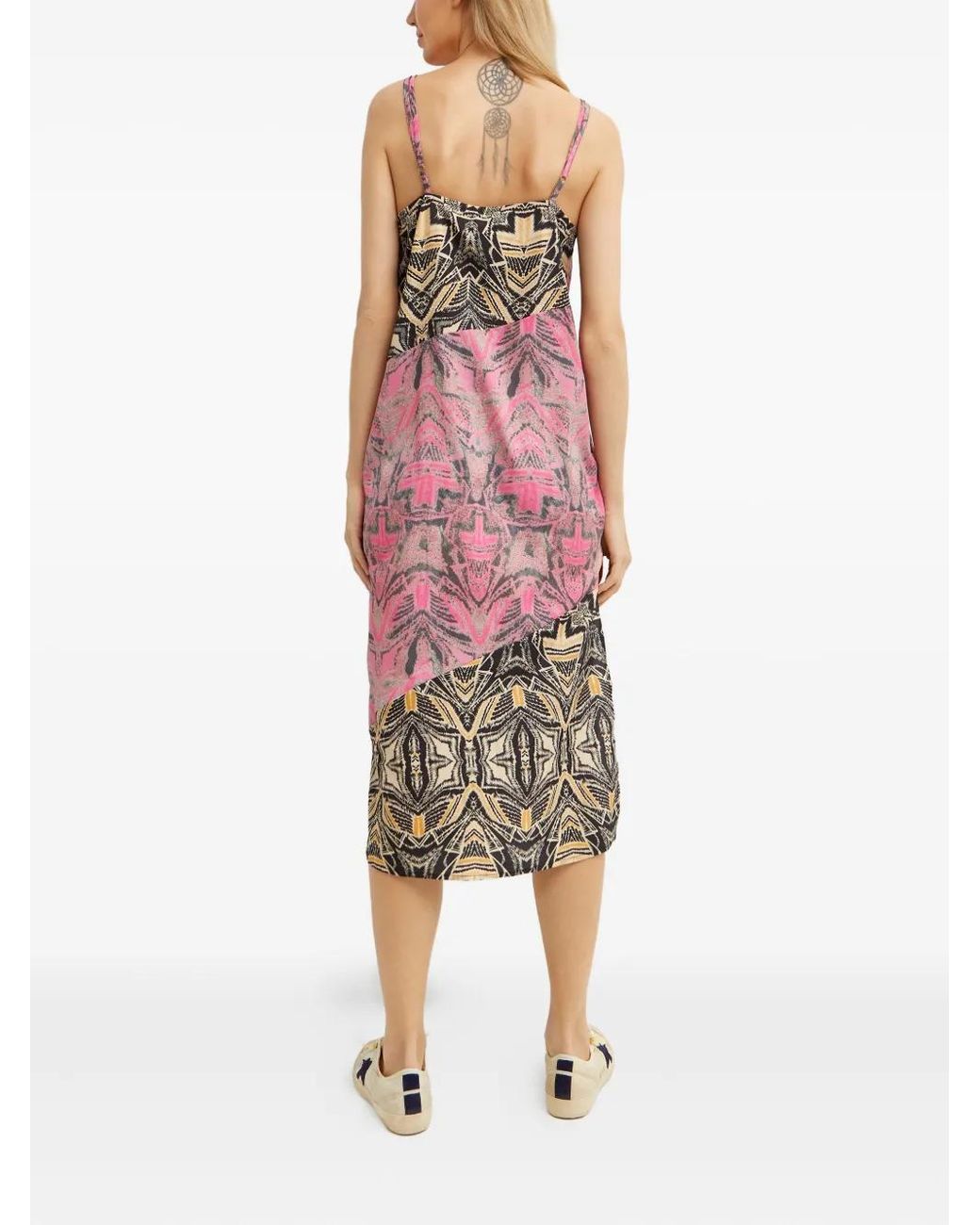 One Teaspoon Purple Kaleidoscope Printed Midi Dress