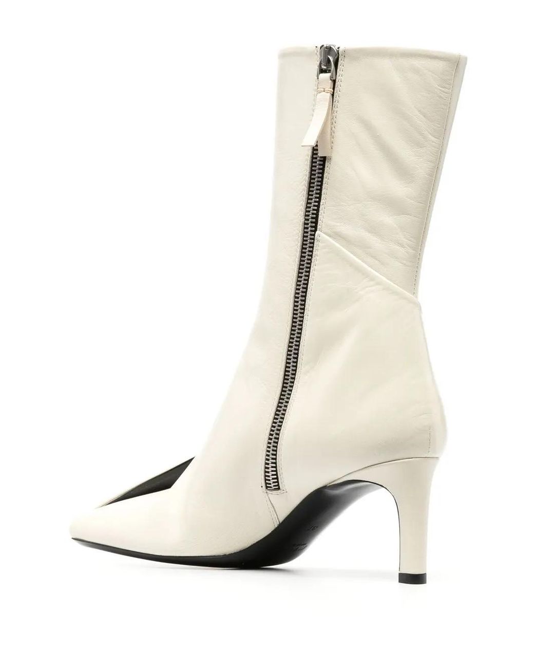Jil Sander White Boots Cream